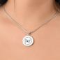 Inspirational Be Kind Be Brave Be Bold Necklace – Engravable circle pendant in 18K gold finish or stainless steel, empowering gift for her