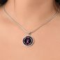 Breast Cancer Support Circle Necklace, Pink Ribbon Survivor Gift, Courage Hope Strength Love, Engravable Stainless Steel or 18K Gold Finish