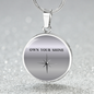 Own Your Shine Necklace, Inspirational Circle Pendant, Motivational Jewelry for Women, Confidence Gift, Empowerment Necklace