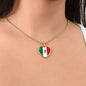 Celebrate Mexican Pride - Mexican Flag Heart Pendant Necklace, Perfect Gift for Heritage and Culture Lovers, Ideal Gift for Her