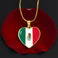 Celebrate Mexican Pride - Mexican Flag Heart Pendant Necklace, Perfect Gift for Heritage and Culture Lovers, Ideal Gift for Her