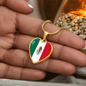 Celebrate Mexican Pride - Mexican Flag Heart Pendant Necklace, Perfect Gift for Heritage and Culture Lovers, Ideal Gift for Her