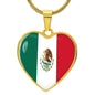 Celebrate Mexican Pride - Mexican Flag Heart Pendant Necklace, Perfect Gift for Heritage and Culture Lovers, Ideal Gift for Her