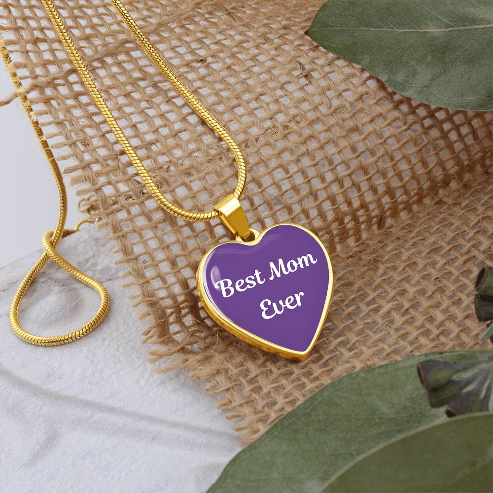 Best Mom Ever Heart Pendant Necklace