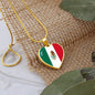 Celebrate Mexican Pride - Mexican Flag Heart Pendant Necklace, Perfect Gift for Heritage and Culture Lovers, Ideal Gift for Her