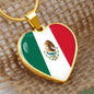 Celebrate Mexican Pride - Mexican Flag Heart Pendant Necklace, Perfect Gift for Heritage and Culture Lovers, Ideal Gift for Her