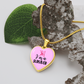Breast Cancer Survivor Necklace, “I'm a Survivor” Pink Ribbon Heart Pendant, Cancer Survivor Gift, 18K Gold Finish or Stainless Steel