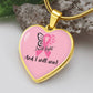 I Will Fight and I Will Win Heart Necklace – Breast Cancer Support Pendant, Pink Ribbon Fighter Survivor Jewelry Gift