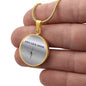 Own Your Shine Necklace, Inspirational Circle Pendant, Motivational Jewelry for Women, Confidence Gift, Empowerment Necklace
