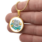 Beach Bound Necklace, Ocean Wave Pendant, Coastal Jewelry Gift, Stainless Steel or 18K Gold Finish Necklace