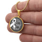 Lung Cancer Support Necklace with White Ribbon, Hope Faith Cure Circle Pendant, Personalized Cancer Awareness Gift, Engraving Available