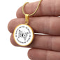 Inspirational Be Kind Be Brave Be Bold Necklace – Engravable circle pendant in 18K gold finish or stainless steel, empowering gift for her