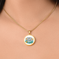 Beach Bound Necklace, Ocean Wave Pendant, Coastal Jewelry Gift, Stainless Steel or 18K Gold Finish Necklace