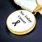 Not Today Cancer Necklace, Skin Cancer Awareness Black Ribbon Pendant, Inspirational Cancer Support Gift, Encouragement Gift for Fighters & Survivors