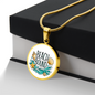 Beach Bound Necklace, Ocean Wave Pendant, Coastal Jewelry Gift, Stainless Steel or 18K Gold Finish Necklace