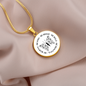 Inspirational Be Kind Be Brave Be Bold Necklace – Engravable circle pendant in 18K gold finish or stainless steel, empowering gift for her