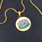 Beach Bound Necklace, Ocean Wave Pendant, Coastal Jewelry Gift, Stainless Steel or 18K Gold Finish Necklace