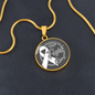 Lung Cancer Support Necklace with White Ribbon, Hope Faith Cure Circle Pendant, Personalized Cancer Awareness Gift, Engraving Available