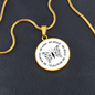 Inspirational Be Kind Be Brave Be Bold Necklace – Engravable circle pendant in 18K gold finish or stainless steel, empowering gift for her