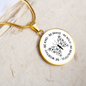 Inspirational Be Kind Be Brave Be Bold Necklace – Engravable circle pendant in 18K gold finish or stainless steel, empowering gift for her