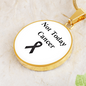 Not Today Cancer Necklace, Skin Cancer Awareness Black Ribbon Pendant, Inspirational Cancer Support Gift, Encouragement Gift for Fighters & Survivors