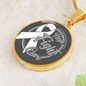 Lung Cancer Support Necklace with White Ribbon, Hope Faith Cure Circle Pendant, Personalized Cancer Awareness Gift, Engraving Available