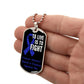 Colon Cancer To Live is To Fight Necklace, Dark Blue Ribbon Colon Cancer Support Gift, Inspirational Jewelry for Colon Cancer Fighters,