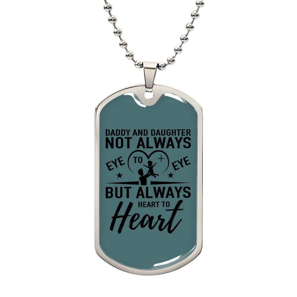 . Gift for Dad - Heartfelt Dad & Daughter Dog Tag Necklace, Stainless Steel Sentimental Jewelry, Unique Gift for Dad