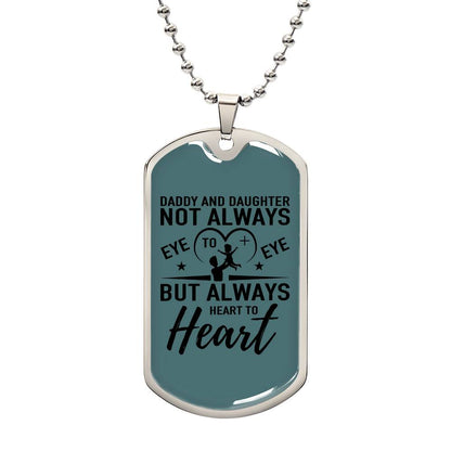 . Gift for Dad - Heartfelt Dad & Daughter Dog Tag Necklace, Stainless Steel Sentimental Jewelry, Unique Gift for Dad