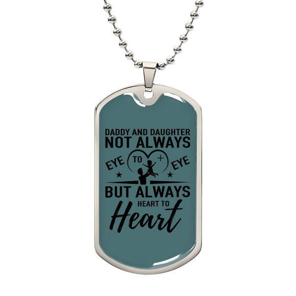 . Gift for Dad - Heartfelt Dad & Daughter Dog Tag Necklace, Stainless Steel Sentimental Jewelry, Unique Gift for Dad