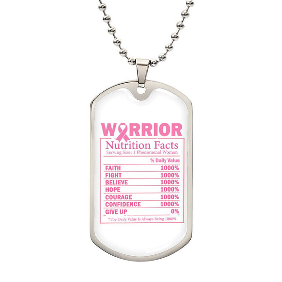 Breast Cancer Warrior Necklace, Meaningful Cancer Support Gift for Survivors and Fighters, Breast Cancer Pendant for Hope and Strength