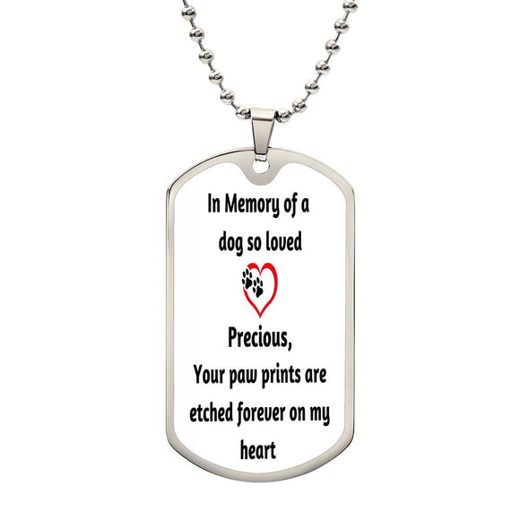 Pet Memorial Name Necklace