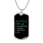 Ovarian Cancer Warrior Necklace, Ovarian Cancer Gift for Survivors and Fighters, Loved One Battling Cancer, Pendant for Strength and Hope