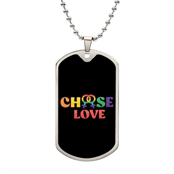Lesbian Pride Interlocking Venus Symbols, Lesbian Pride Choose Love Necklace, Lesbian Symbol Necklace, Lesbian Symbol Gift