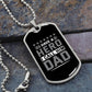 Sentimental Gift for Dad - 'I Have a Hero, I Call Him Dad' Dog Tag Necklace, Father's Tribute Jewelry, Memorable Birthday Present for Dad