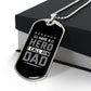 Sentimental Gift for Dad - 'I Have a Hero, I Call Him Dad' Dog Tag Necklace, Father's Tribute Jewelry, Memorable Birthday Present for Dad