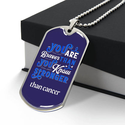 Inspirational Colon Cancer Fighter Necklace, Courageous Colorectal Warrior Necklace, Empowering Colon Cancer Warrior Jewelry, Heartfelt Gift