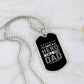 Sentimental Gift for Dad - 'I Have a Hero, I Call Him Dad' Dog Tag Necklace, Father's Tribute Jewelry, Memorable Birthday Present for Dad