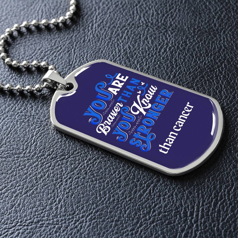 Inspirational Colon Cancer Fighter Necklace, Courageous Colorectal Warrior Necklace, Empowering Colon Cancer Warrior Jewelry, Heartfelt Gift