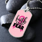 Breast Cancer Support Pendant, Faith Over Fear Necklace, Personalized Cancer Support Gift, Empowering Gift For Cancer Patients and Survivors