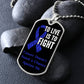 Colon Cancer To Live is To Fight Necklace, Dark Blue Ribbon Colon Cancer Support Gift, Inspirational Jewelry for Colon Cancer Fighters,