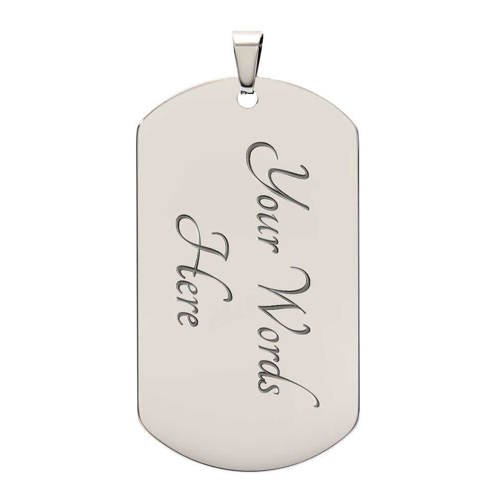 Dad Christmas Gift Veteran Dog Tag, Hero Legend Necklace, Unique Gift for Dad, Special Keepsake Necklace, Perfect Birthday Gift for Dad