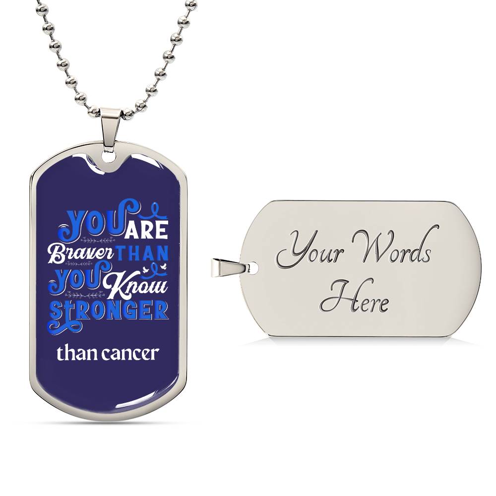Inspirational Colon Cancer Fighter Necklace, Courageous Colorectal Warrior Necklace, Empowering Colon Cancer Warrior Jewelry, Heartfelt Gift