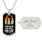 Gift for dad - Father and Son Best Friends for Life dog tag necklace, meaningful gift from son for dad. Christmas gift for dad