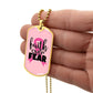 Breast Cancer Support Pendant, Faith Over Fear Necklace, Personalized Cancer Support Gift, Empowering Gift For Cancer Patients and Survivors
