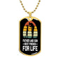 Gift for dad - Father and Son Best Friends for Life dog tag necklace, meaningful gift from son for dad. Christmas gift for dad