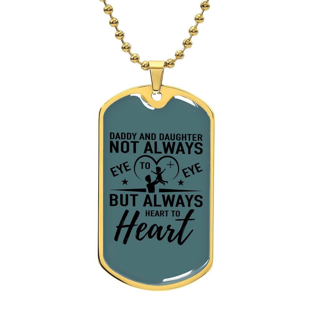 . Gift for Dad - Heartfelt Dad & Daughter Dog Tag Necklace, Stainless Steel Sentimental Jewelry, Unique Gift for Dad