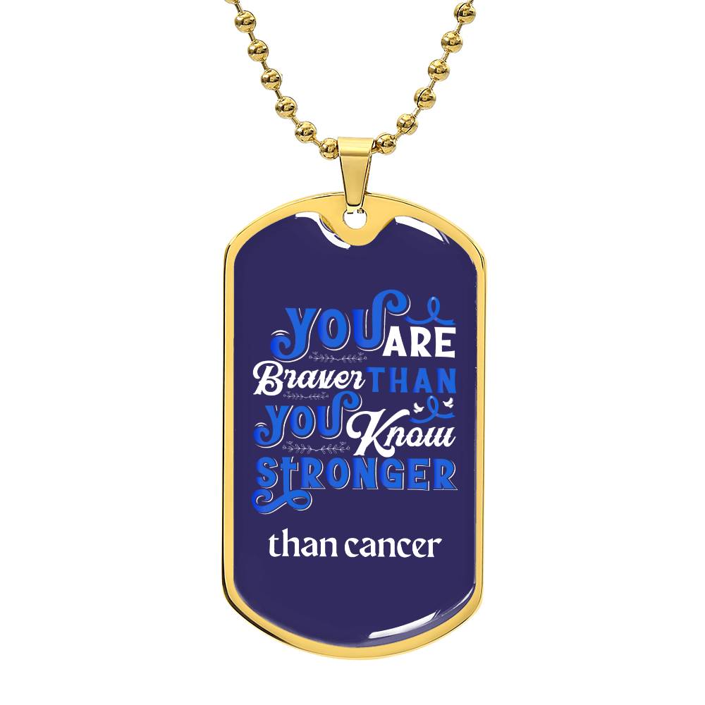 Inspirational Colon Cancer Fighter Necklace, Courageous Colorectal Warrior Necklace, Empowering Colon Cancer Warrior Jewelry, Heartfelt Gift