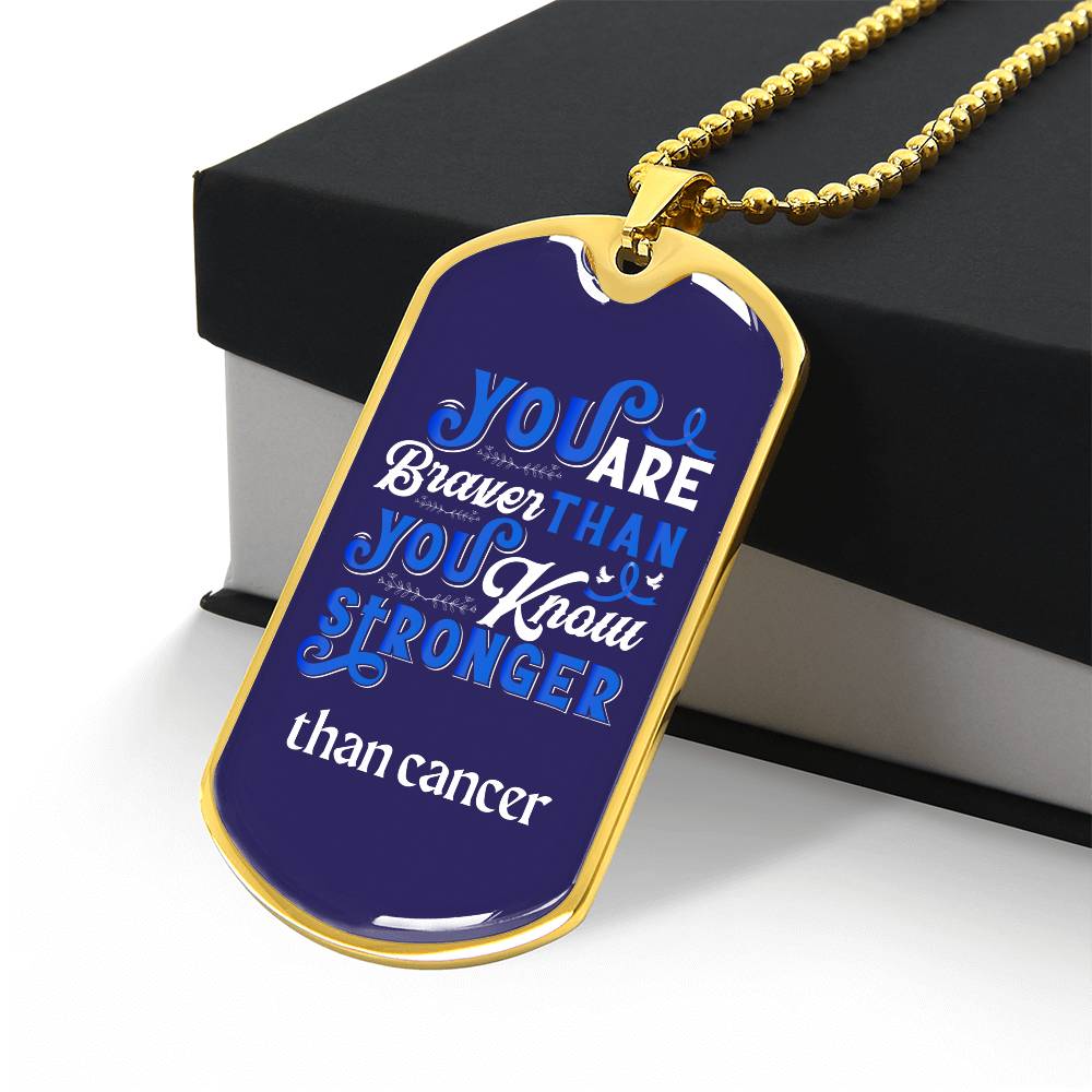 Inspirational Colon Cancer Fighter Necklace, Courageous Colorectal Warrior Necklace, Empowering Colon Cancer Warrior Jewelry, Heartfelt Gift