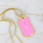 Breast Cancer Support Necklace, Faith Pink Ribbon Jewelry, Breast Cancer Survivor Gift, Cancer Fighter Encouragement Gift Option to Engrave
